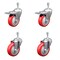 Service Caster 4 Inch SS Red Poly Swivel 10mm Threaded Stem Caster Total Lock Brake, 2PK SCC-SSTSTTL20S414-PPUB-RED-M1015-2S2 - alternate 1